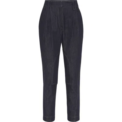 Brunello Cucinelli Equestrian Trousers In Blue