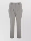 Brunello Cucinelli Equestrian Trousers Featuring Embellishments In Gray