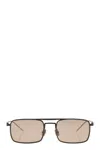 Brunello Cucinelli Eric Titanium Glasses In Brown