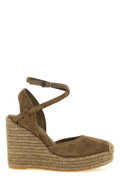 Brunello Cucinelli Espadrillas 'precious Loop' In Marrone