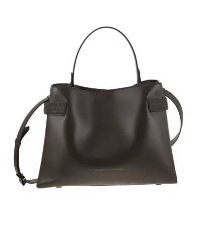 Brunello Cucinelli Lettering Shoulder Bag