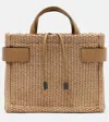 Brunello Cucinelli Essence Large Raffia Tote Bag In Beige