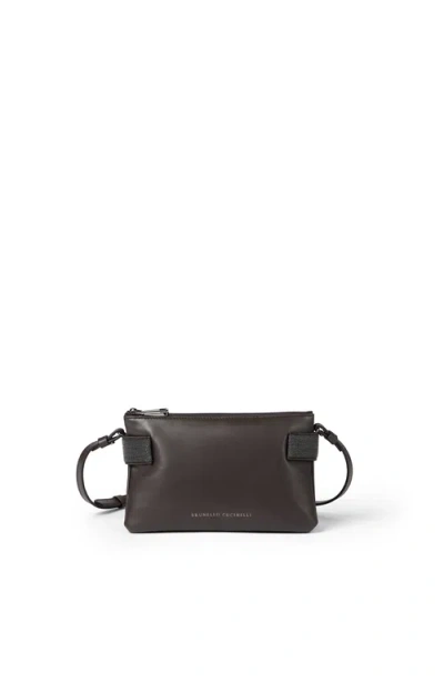 Brunello Cucinelli Essence Mini Shoulder Bag In Brown