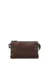 Brunello Cucinelli Essence Mini Monili Calfskin Suede Shoulder Bag In Burgundy