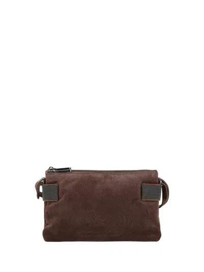 Brunello Cucinelli Essence Mini Shoulder Bag In Brown