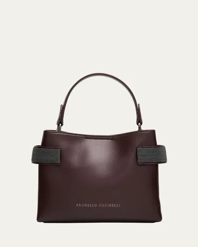Brunello Cucinelli Essence Monili Leather Top-handle Bag