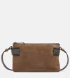 Brunello Cucinelli Essence Monili Small Suede Shoulder Bag