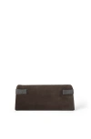 Brunello Cucinelli Women Suede Leather Clutch Bag