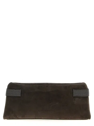 Brunello Cucinelli Essence Pouch In Brown