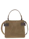 Brunello Cucinelli Essence Precious Bands Small Top-handle Bag In Hazelnut