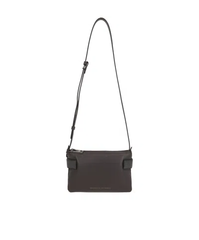 Brunello Cucinelli Essence Shoulder Bag In Brown