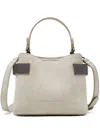 Brunello Cucinelli Small Suede Essence Top-handle Bag In Neutrals