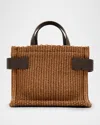 Brunello Cucinelli Essense Mini Raffia Tote Bag