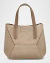 Brunello Cucinelli Essense Monili Leather Top-handle Bag In Ice