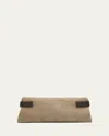 Brunello Cucinelli Essense Monili Suede Clutch Bag