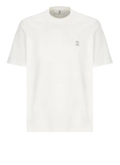 Brunello Cucinelli Essential Crew Neck Cotton T-shirt In White
