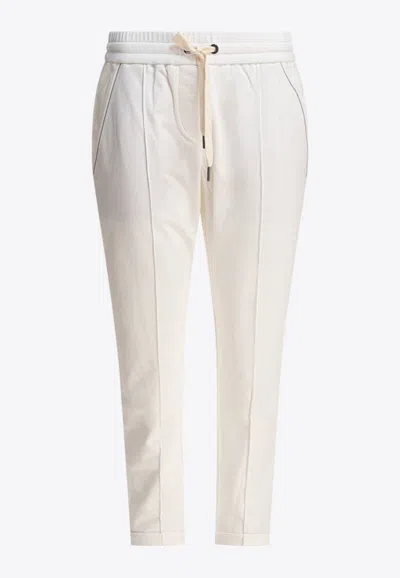Brunello Cucinelli Essential Track Pants In White