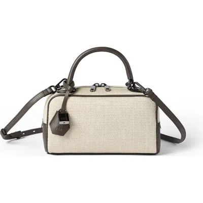 Brunello Cucinelli Explorer Small Boston Bag In Neutral