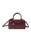 Brunello Cucinelli Explorer Small Boston In Glossy Nappa Leather Bags In Burgundy