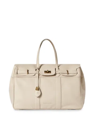 Brunello Cucinelli Explorer Travel Bag In Deerskin In Neutral