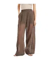 Brunello Cucinelli Cotton Organza Track Trousers In Brown