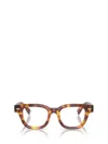 Brunello Cucinelli Bc3012 Acetate Blue Light Rectangle Glasses In Brown