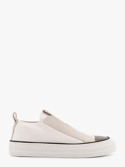 Brunello Cucinelli Fabric Sneakers With Suede Inserts In Multi
