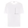 Brunello Cucinelli White Cotton T-shirt With Shiny Pocket Women