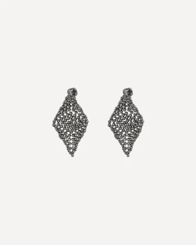 Brunello Cucinelli Faceted Silver Earrings