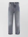 Brunello Cucinelli Faded Cotton Denim Pants With Back Patch Pockets