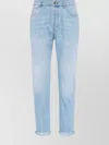 Brunello Cucinelli Faded Denim Tapered Leg Trousers In Blue