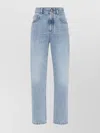 Brunello Cucinelli Faded Wash Five-pocket Denim Trousers In Brown