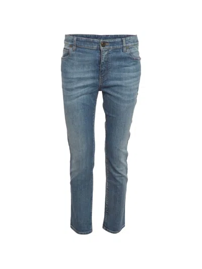 Pre-owned Brunello Cucinelli Faded-effect Skinny Jeans In Blue