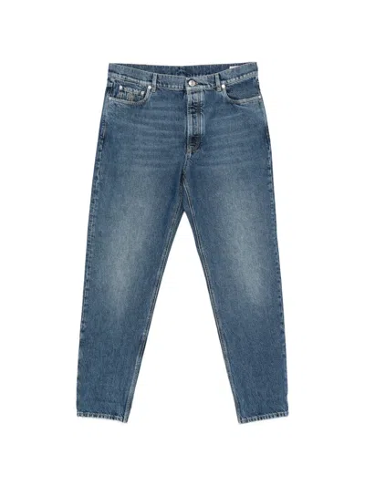 Brunello Cucinelli Faded-effect Straight-leg Jeans In Blue