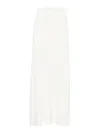 Brunello Cucinelli Long Skirt With Diagonal Cut In White