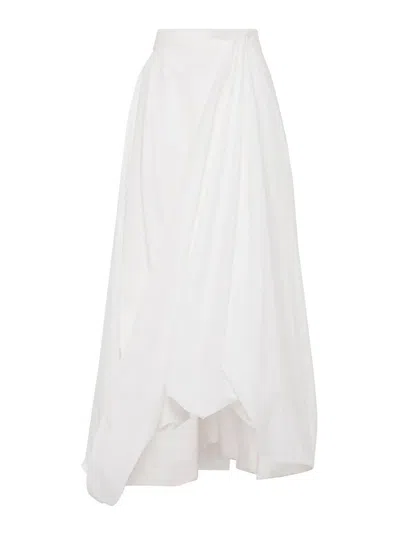 BRUNELLO CUCINELLI FALDA SEMILARGA - BLANCO