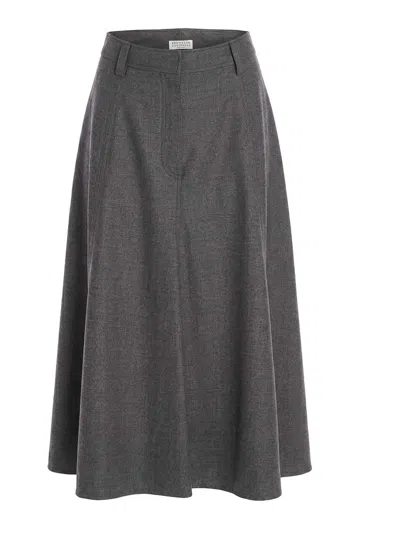Brunello Cucinelli Skirt In Gray