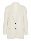 Brunello Cucinelli Faux-fur Blazer In Neutral