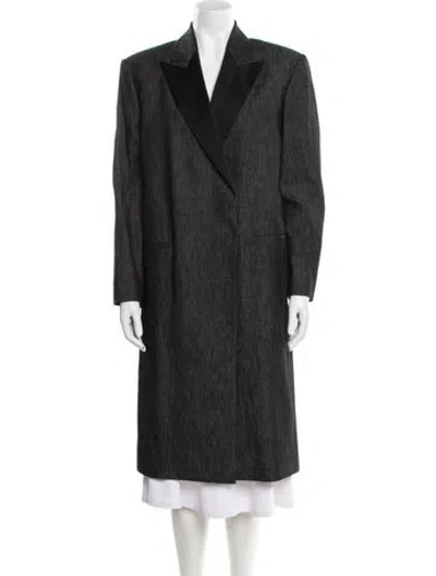 Pre-owned Brunello Cucinelli Faux Fur Coat In Black