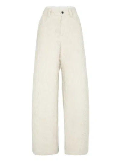 Brunello Cucinelli Faux-fur Trousers In Blue