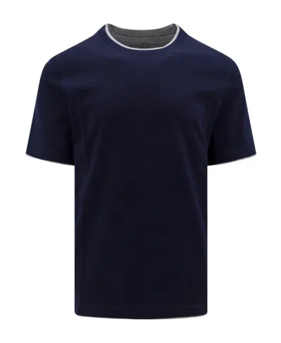 BRUNELLO CUCINELLI BRUNELLO CUCINELLI LAYERED-EFFECT CREWNECK T-SHIRT