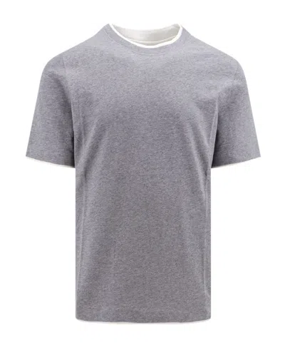 BRUNELLO CUCINELLI BRUNELLO CUCINELLI LAYERED-EFFECT CREWNECK T-SHIRT