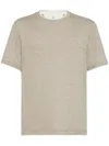 Brunello Cucinelli Faux-layering T-shirt In Neutrals