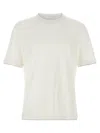Brunello Cucinelli Double Layer Cotton T-shirt With Crewneck Design