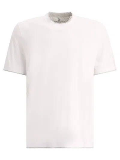 Brunello Cucinelli "faux Layering" T-shirt In White