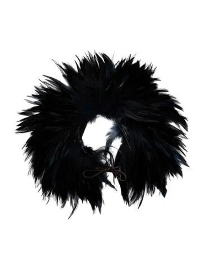 Pre-owned Brunello Cucinelli Feather Leather Scarf In Multi