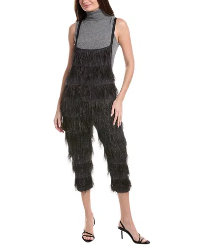 Brunello Cucinelli Feather Silk-blend Jumper In Black