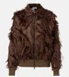 Brunello Cucinelli Feather-trimmed Bomber Jacket