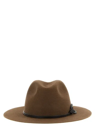 Brunello Cucinelli Fedora In Camel