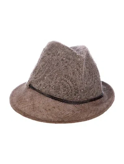 Pre-owned Brunello Cucinelli Fedora Hat In Brown